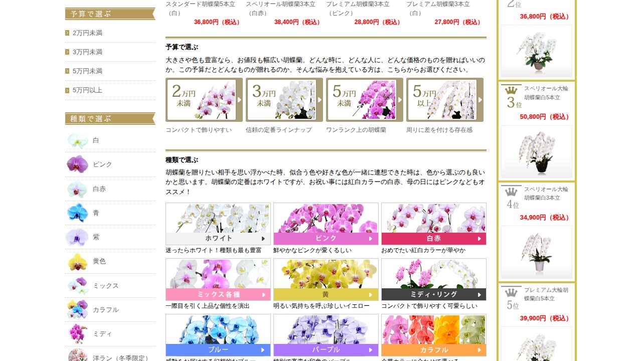 胡蝶蘭園.comのサービスイメージ