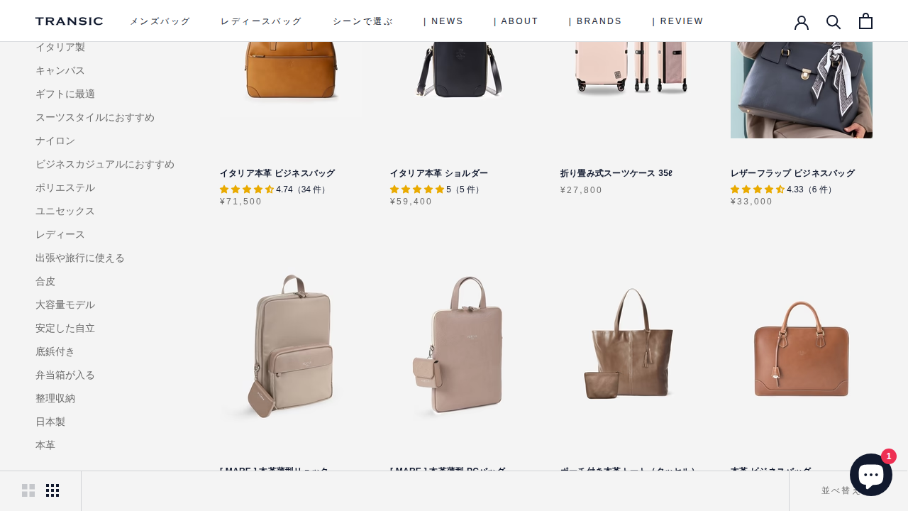 TRANSIC LADIES 商品ラインナップ